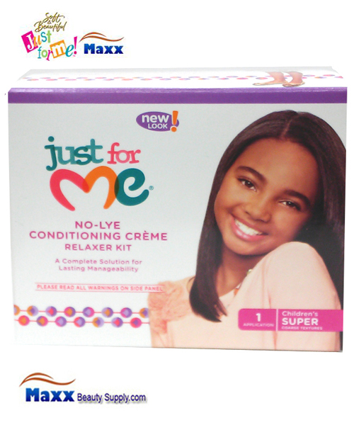 Soft & Beautiful Just for Me Kids No-Lye Conditioning Creme Relaxer Kit - Super